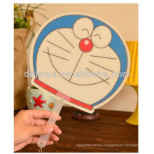 Summer promotional cartoon PP hand fan for kids and adults.